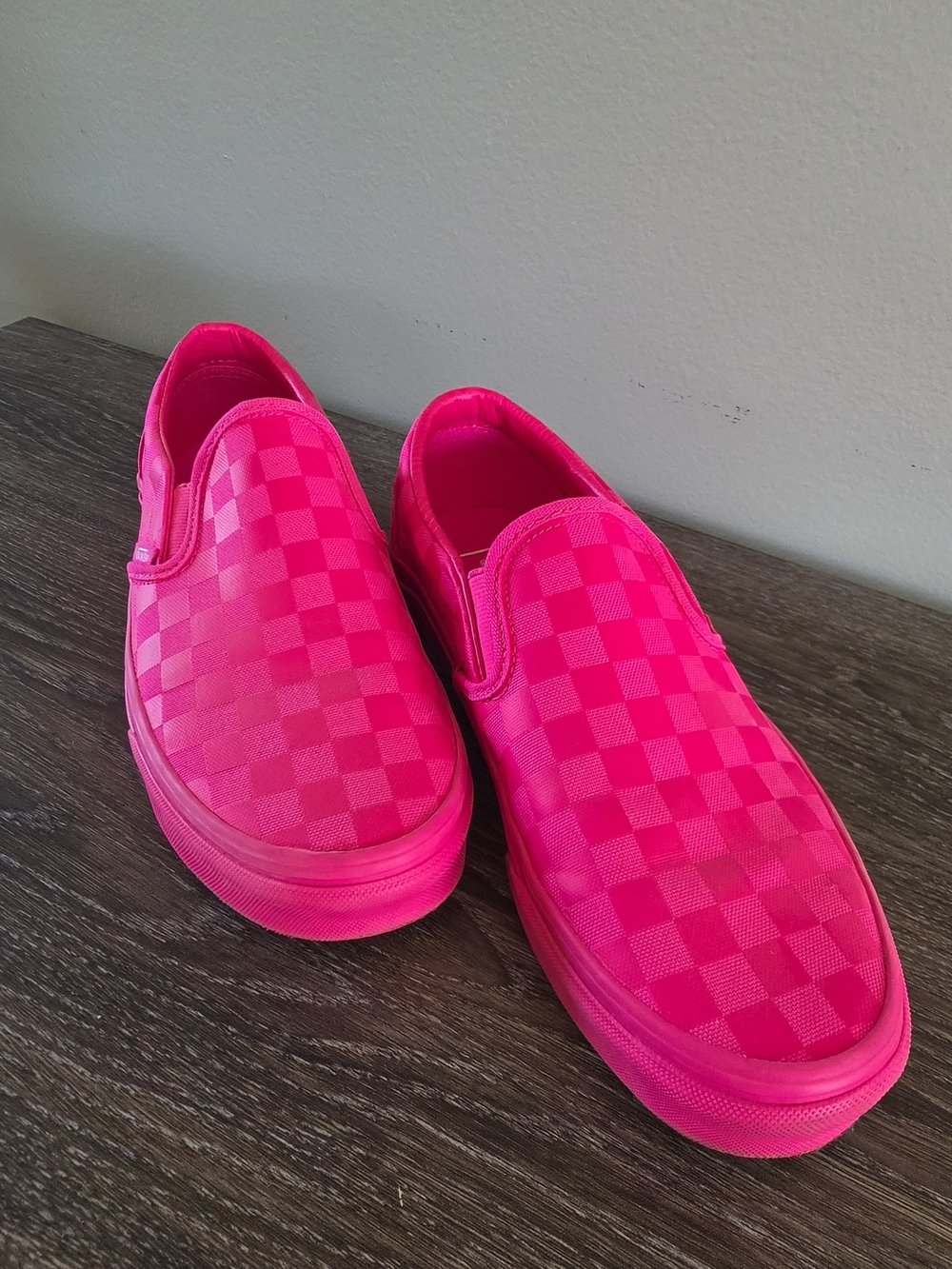 Vans Slip-On Checkerboard Sneakers - Hot Pink
